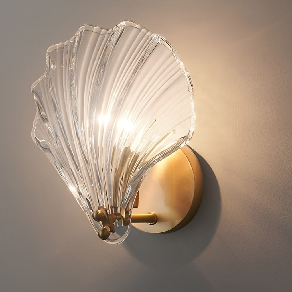 Creative Fan Shaped Glass LED Wall Sconce – 3 Step Dimming