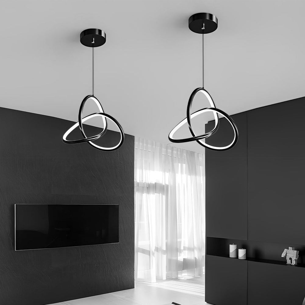 Circular Rings Creative Three-Step Dimming LED Modern Chandelier Light