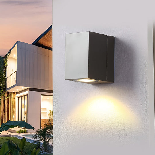 Square Adjustable Motion Sensor LED Wall Lamp Indoor Outdoor Sconce