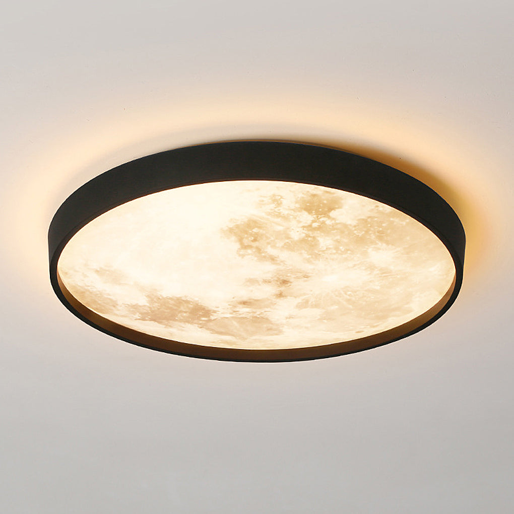 Creative Moon 3-Step Dimming LED Modern Flush Mount Ceiling Light