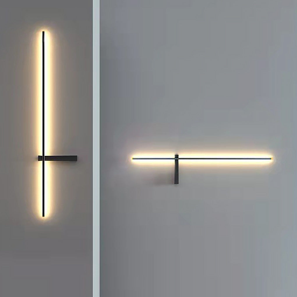 Interlaced Line Strips Waterproof LED Black Modern Outdoor Wall Lights