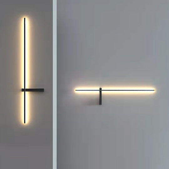 Interlaced Line Strips Waterproof LED Black Modern Outdoor Wall Lights