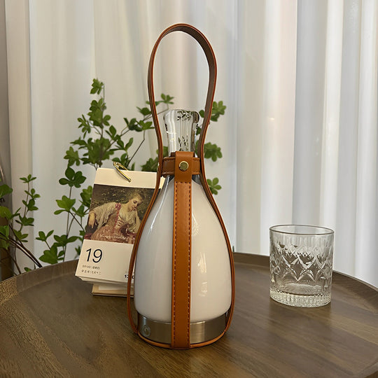 Modern Mid-Century Cordless Lantern Table Lamp
