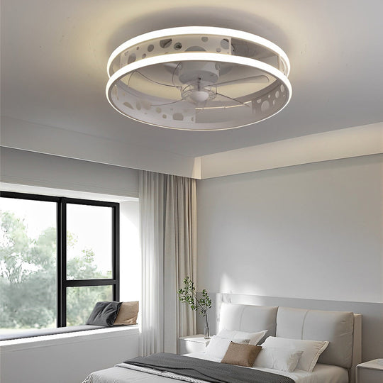 Nordic Bladeless Ceiling Fan with 3-Step Dimmable LED and Remote Control
