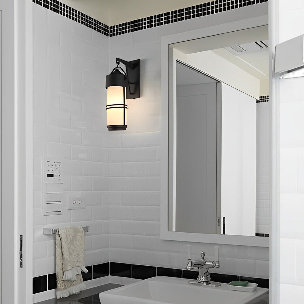 Retro Waterproof Black Outdoor LED Wall Lamp