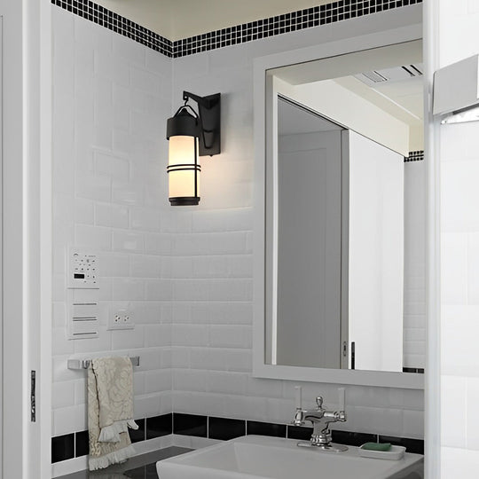 Retro Waterproof Black Outdoor LED Wall Lamp