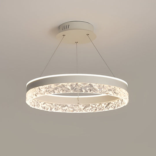 Circular Ring Three-step Dimming LED Modern Chandelier Island Light