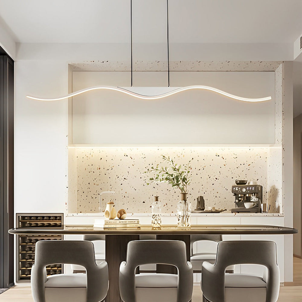 Minimalist Wave Dimmable Modern LED Chandelier