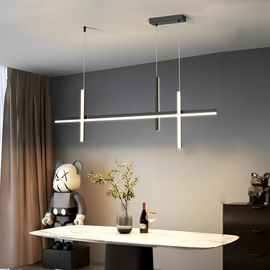 Minimalist Long Liner Lights Three Step Dimming Stepless Dimmable Chandelier