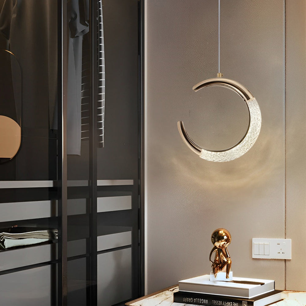 Moon Rings LED Electroplated Nordic Pendant Light