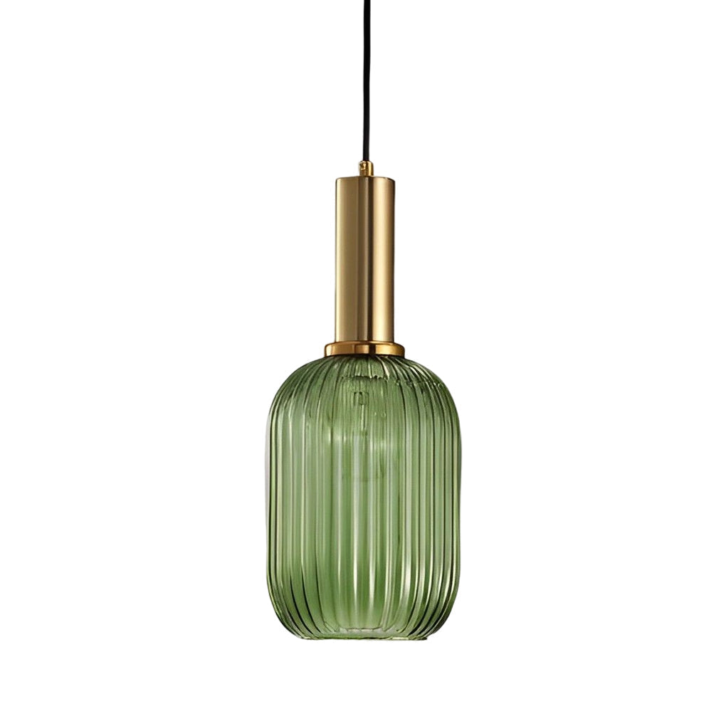 Glass Lantern Shaped Striped Creative LED Nordic Chandelier Pendant Light