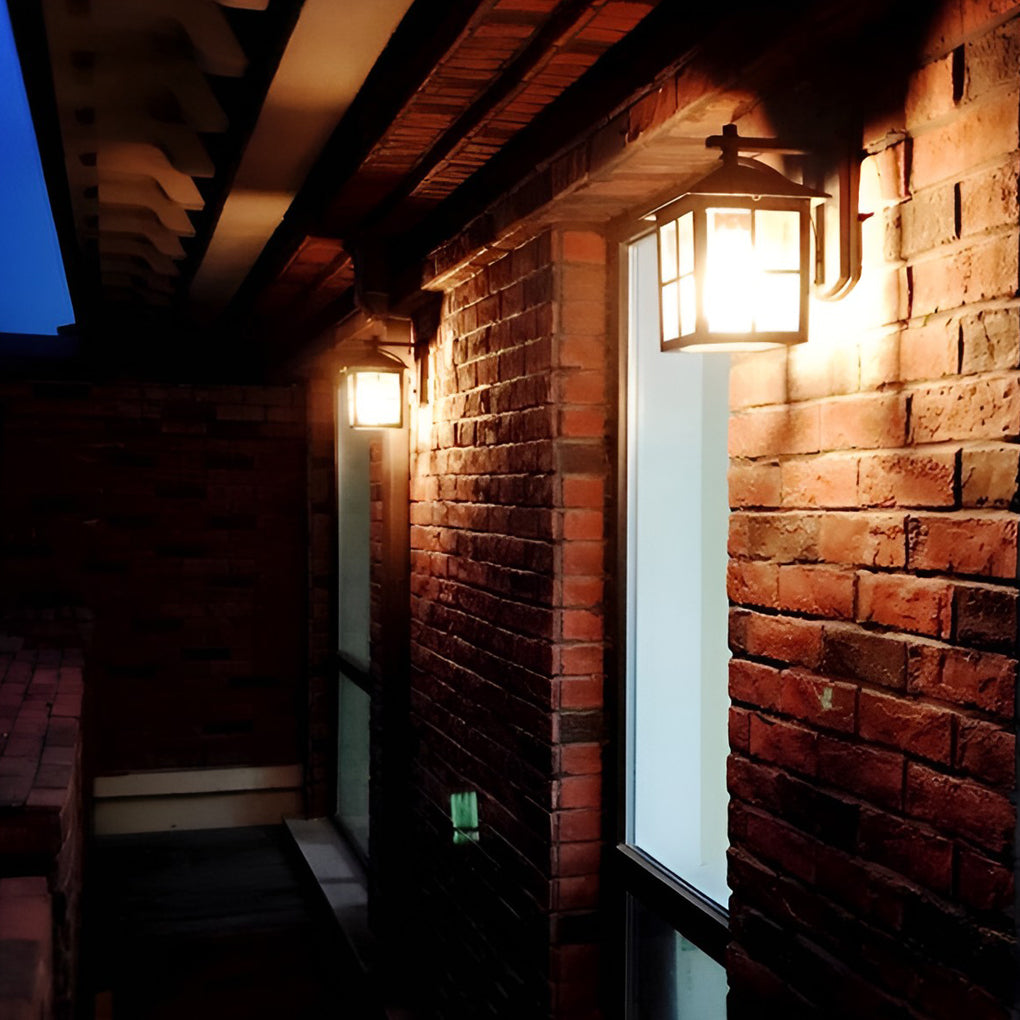 Antique Lantern-Shaped Outdoor Wall Sconce