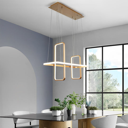 Rectangular LED Modern Chandelier Pendant Light Hanging Ceiling Light