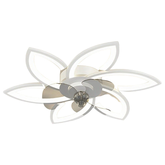 Flower Smart Stepless Dimming LED Modern Ceiling Fan Light