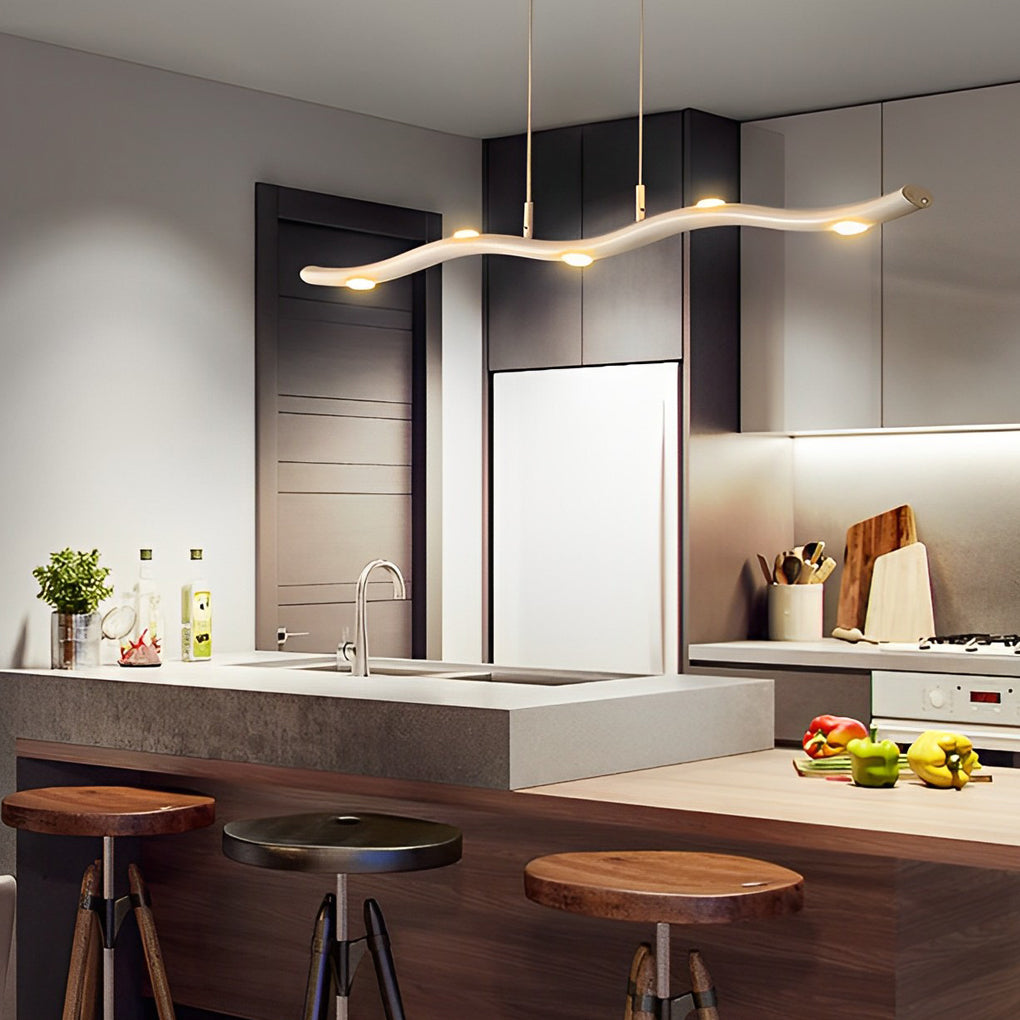 Long Branches Stepless Dimming LED White Modern Chandelier