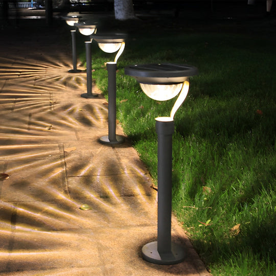 Modern Solar Half-Sphere LED Lawn Lamp