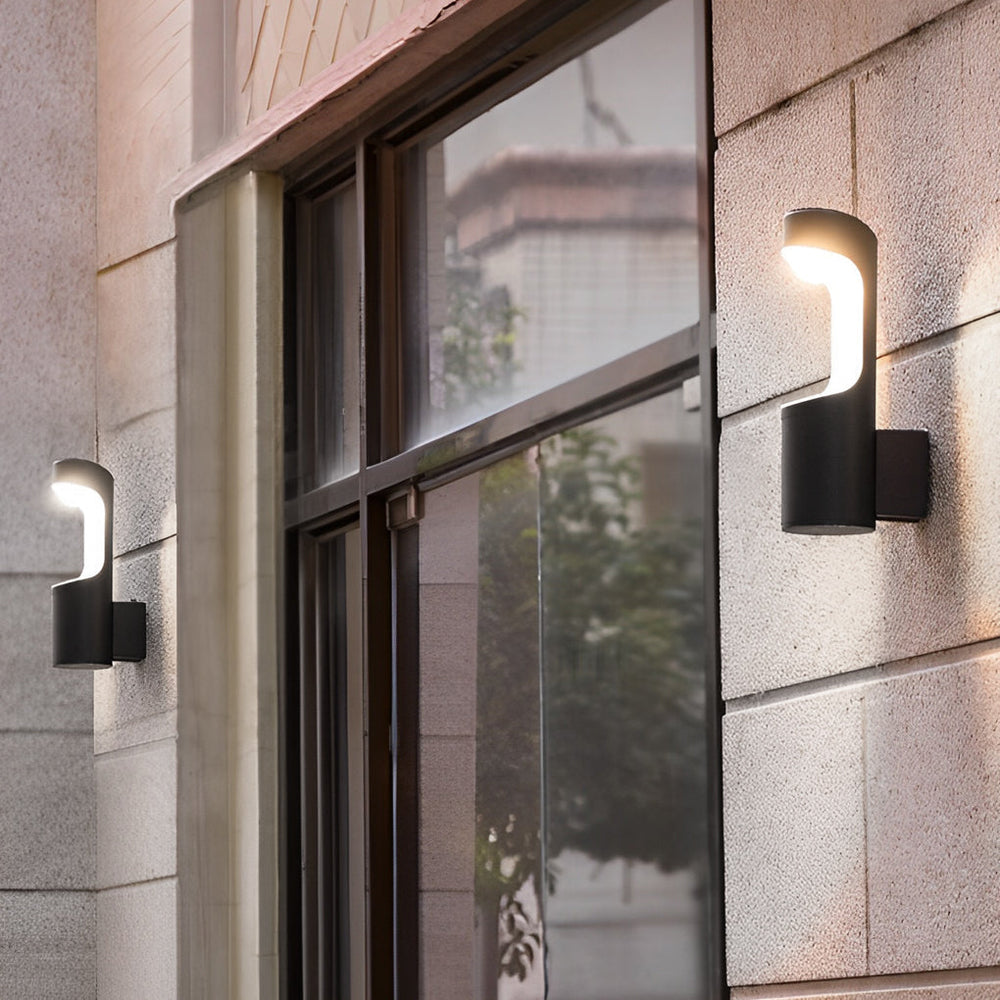 Creative Black Modern Outdoor Wall Lamp with LED