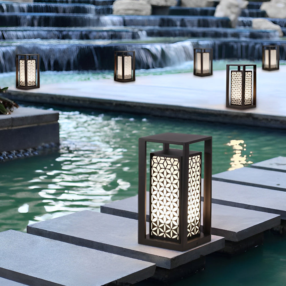 Galvanized Vintage Outdoor Pathway Lights