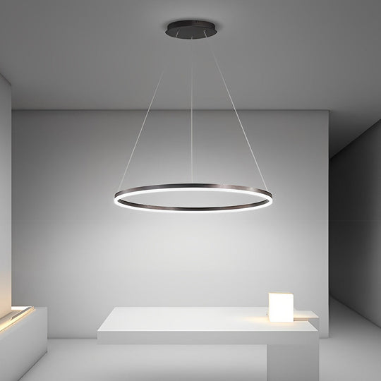 16'' Simple Circle Pendant Light with Acrylic Shade
