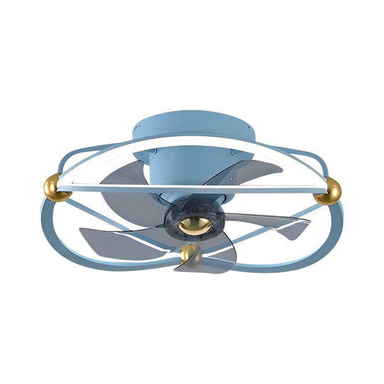Smart Bladeless Ceiling Fan with Stepless Dimming LED and Remote Control