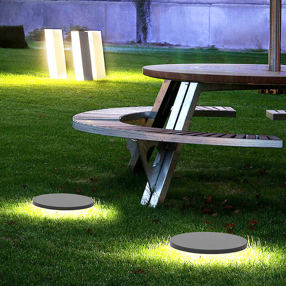 Halo Bottom Emitting LED Ground Solar Lights Durable & Elegant for Outdoors