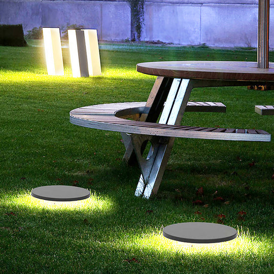 Halo Bottom Emitting LED Ground Solar Lights Durable & Elegant for Outdoors
