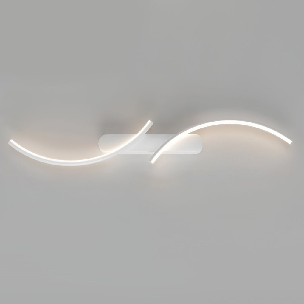 Creative S-Shaped LED Wall Sconce with 3 Step Dimming
