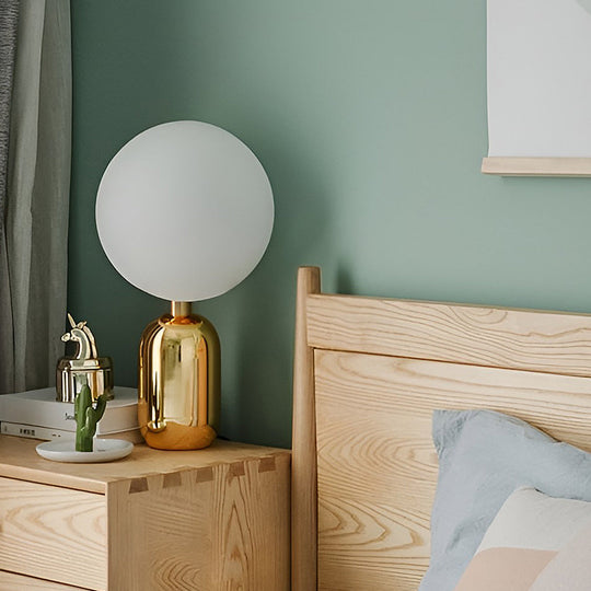 Modern Glass Globe LED Accent Table Lamp