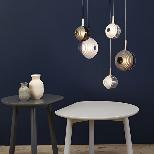 Creative Glass Round Modern Kitchen Island Pendant Light