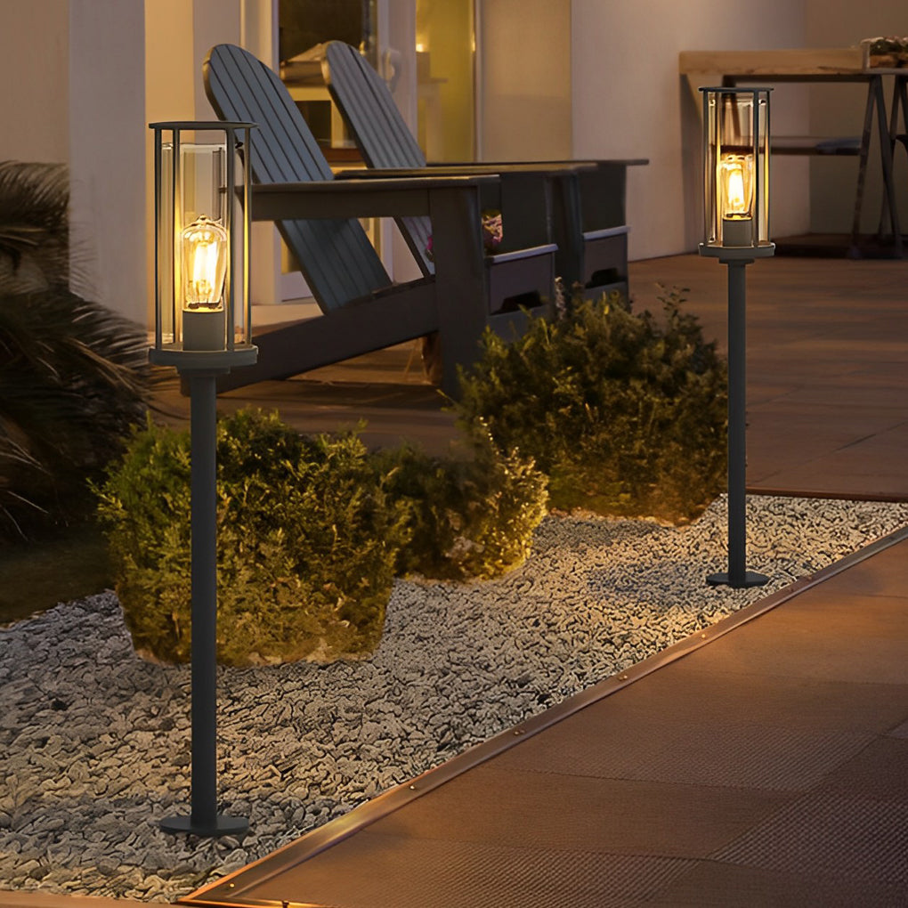 Modern Minimalist Round Outdoor Stainless Steel Light
