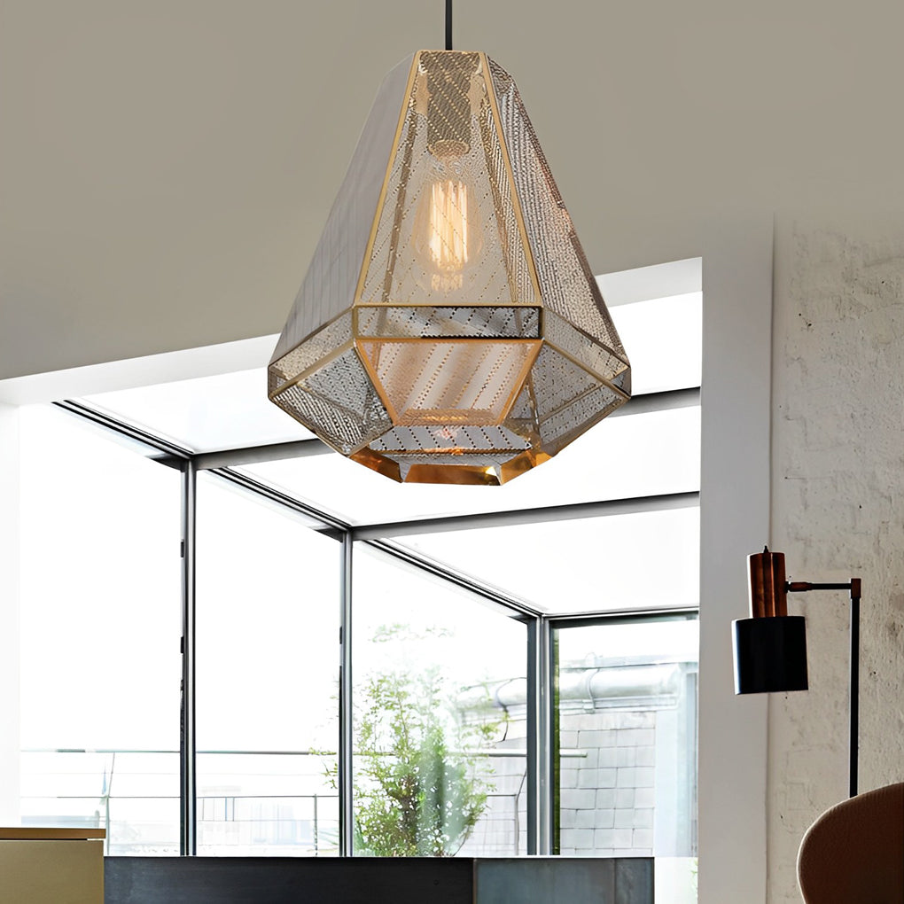 Electroplated Stainless Steel Creative Geometric Nordic Pendant Light