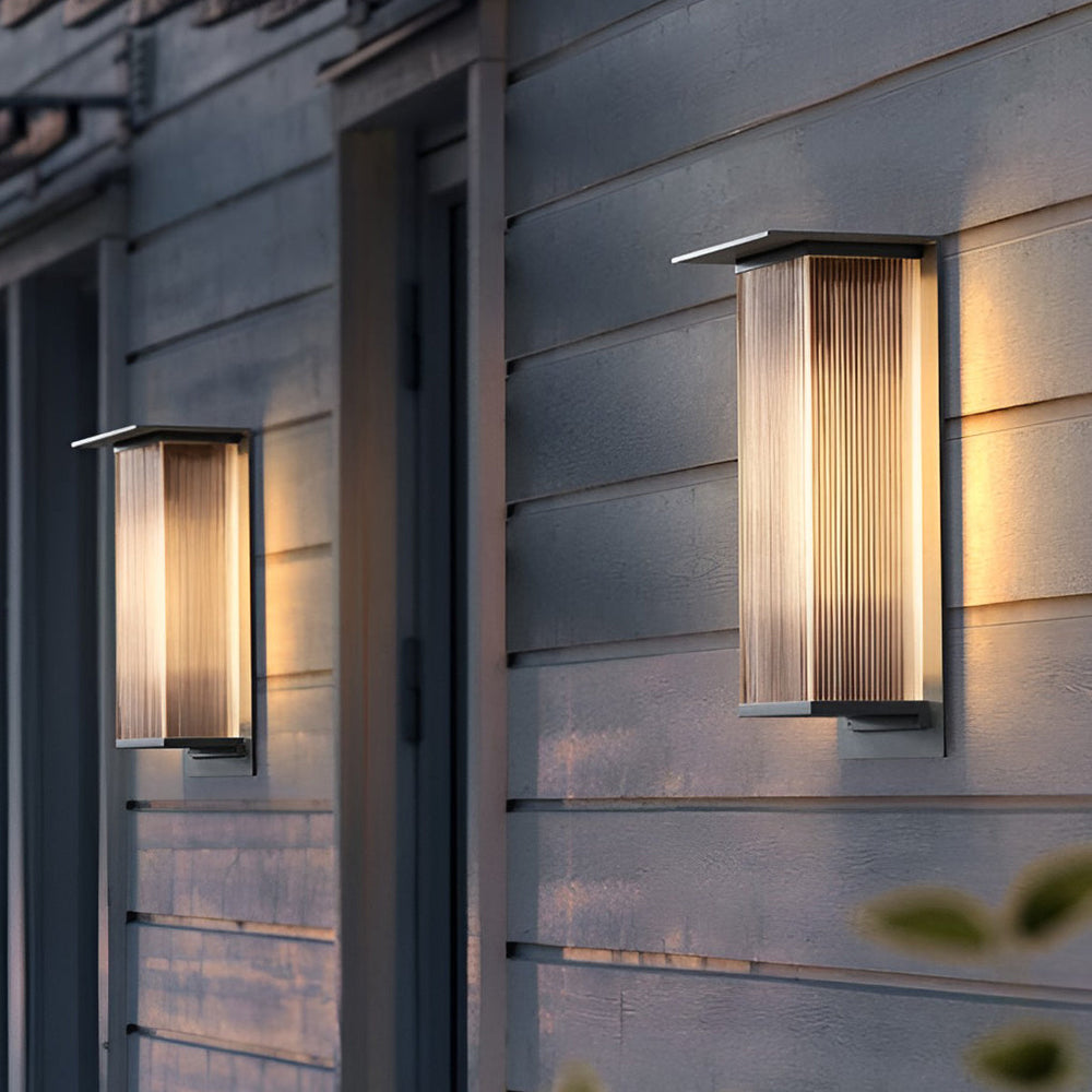 Rectangular Waterproof LED 3 W Modern Outdoor Solar Wall Sconces Lighting