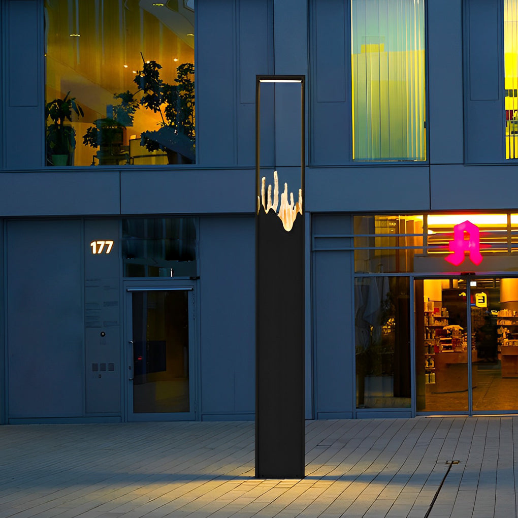 Modern Rectangular Artistic Glass LED Pathway Light