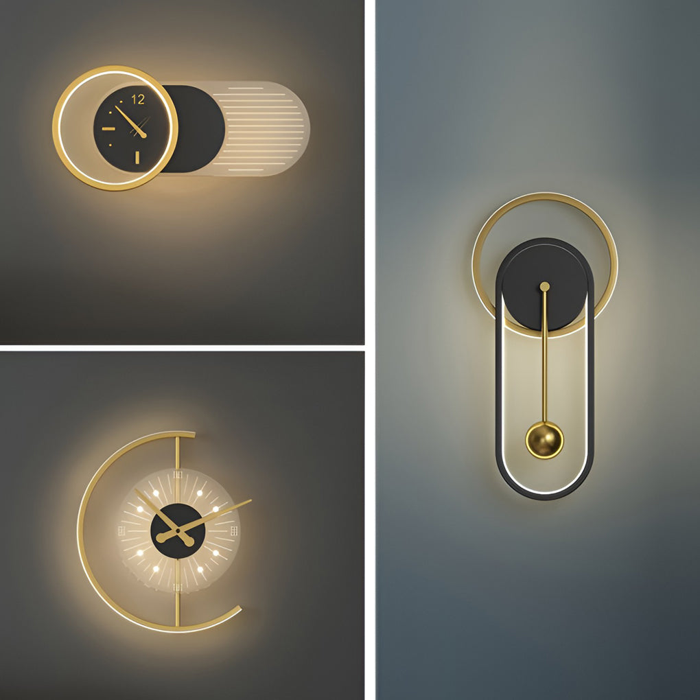 Creative Clock Shaped Nordic LED Wall Lamp