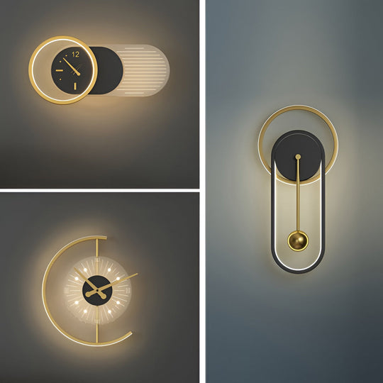 Creative Clock Shaped Nordic LED Wall Lamp