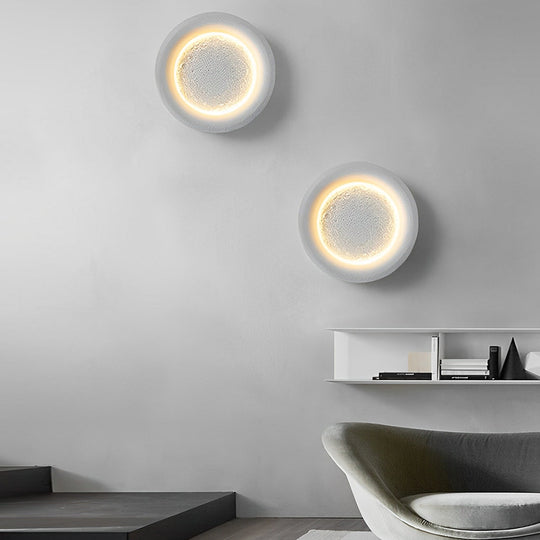 Resin Moon Shape Nordic LED Wall Lamp