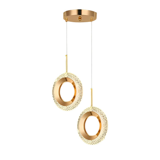 Circle Water Drop Minimalist Pendant Light with Three-Step Dimming LED