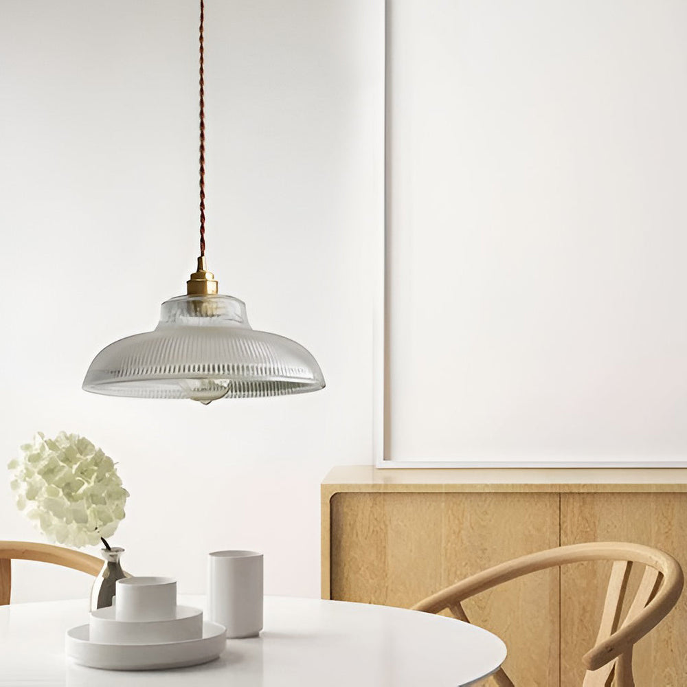 Vintage Round Glass Copper E27 Nordic Chandelier