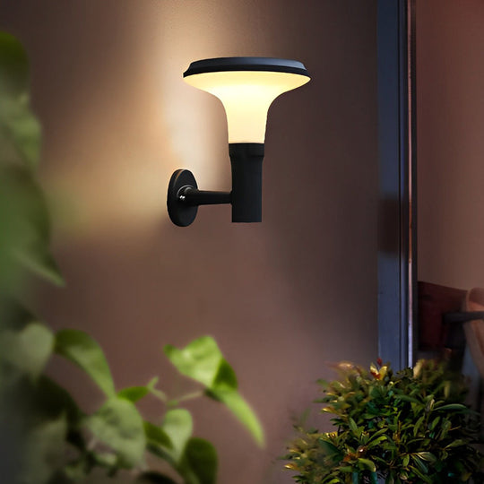 Round Flower LED Waterproof Modern Solar Wall Lamp