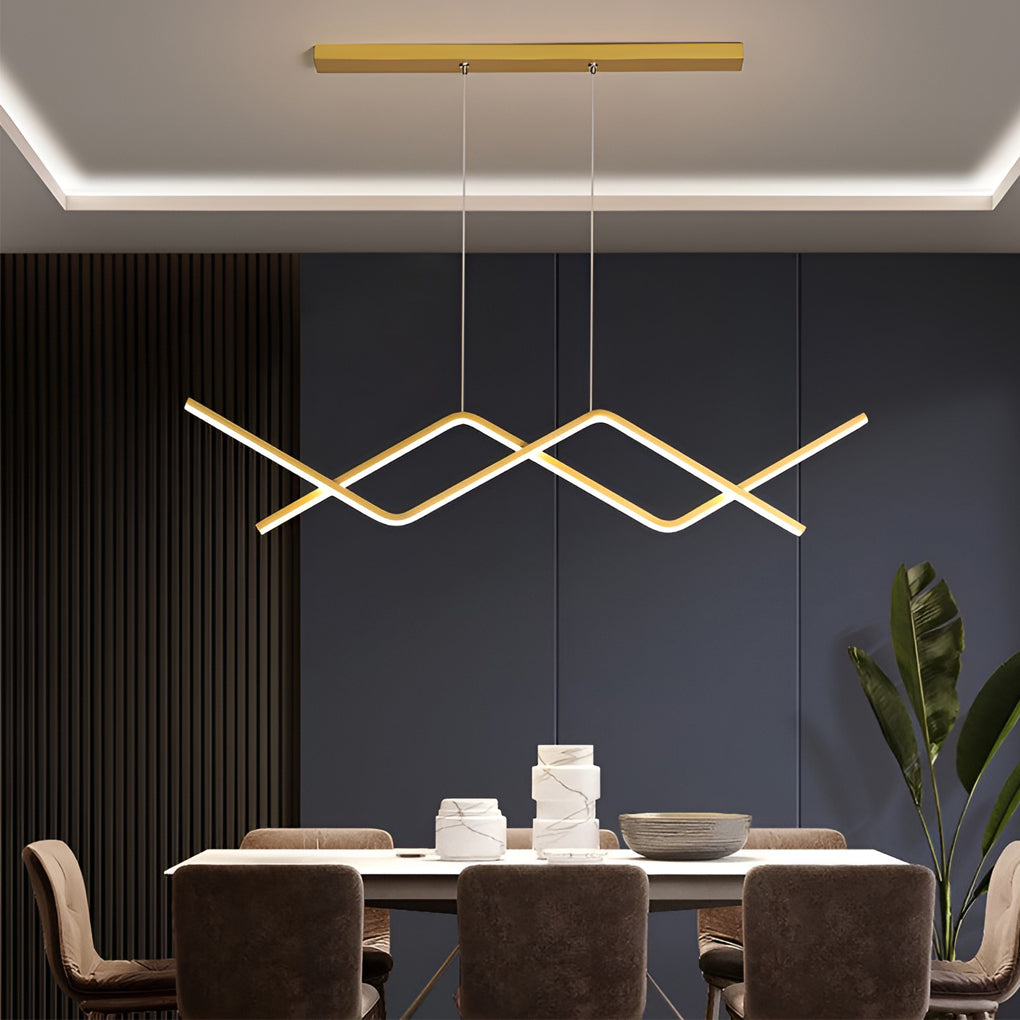 Creative Linear Design LED 3-Step Dimming Modern Chandelier