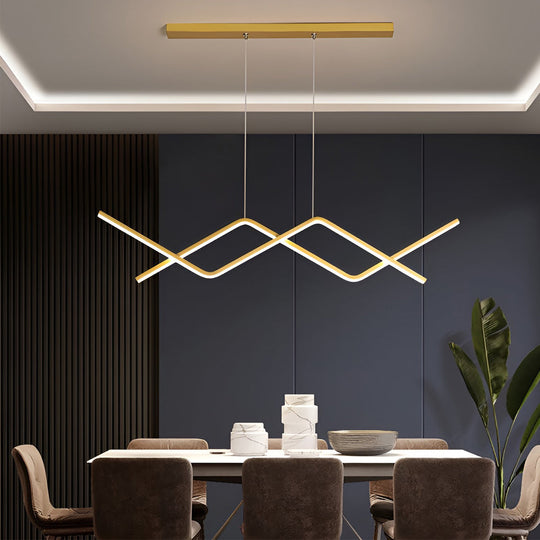 Creative Linear Design LED 3-Step Dimming Modern Chandelier