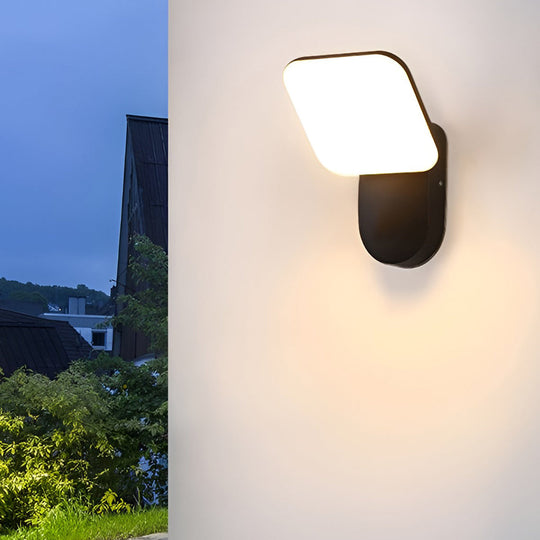 Square LED 12W Outdoor Waterproof Wall Sconce