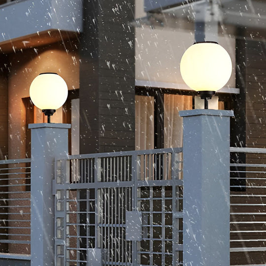 Ball Waterproof Three Step Dimming LED Solar Post Caps Lights