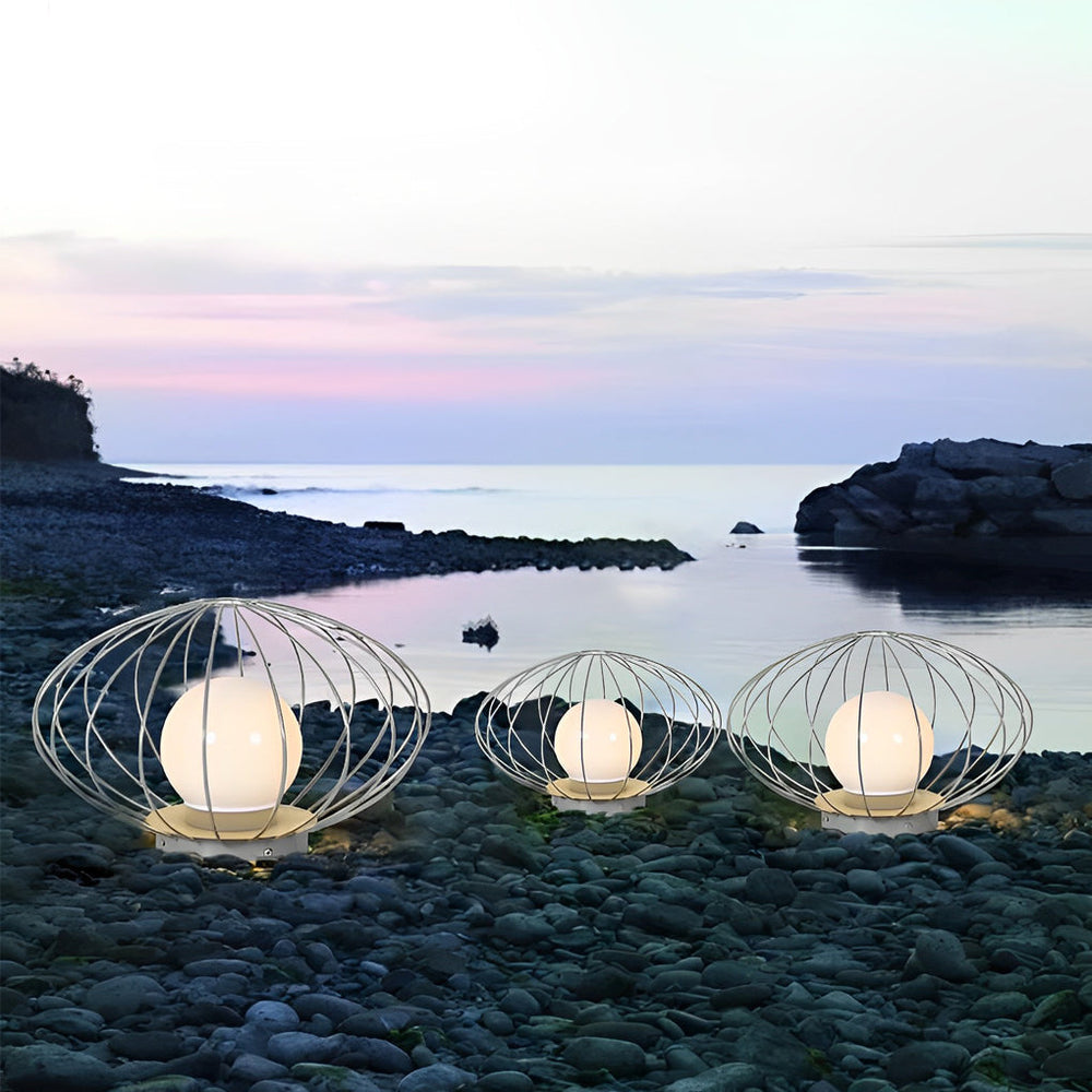 Mushroom Cage Shape LED Waterproof Modern Lawn Lamp