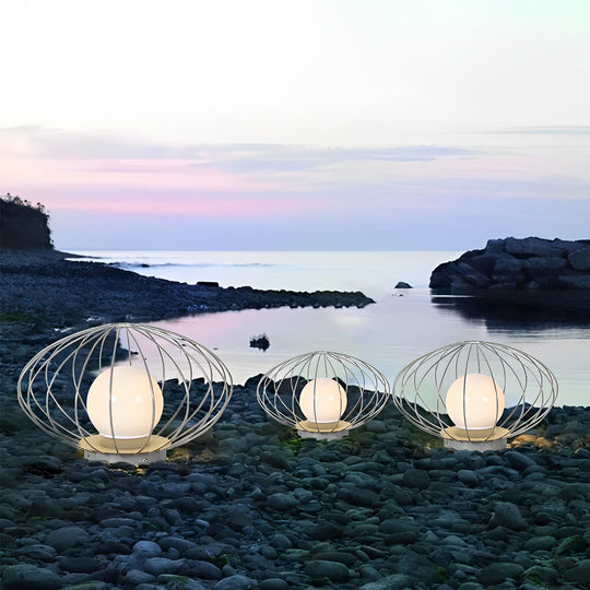 Mushroom Cage Shape LED Waterproof Modern Lawn Lamp