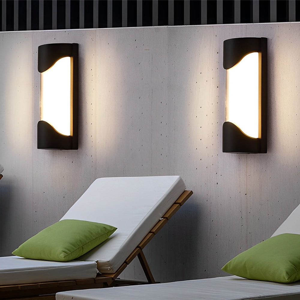 Creative Waterproof LED Modern Black Outdoor Wall Sconce Light