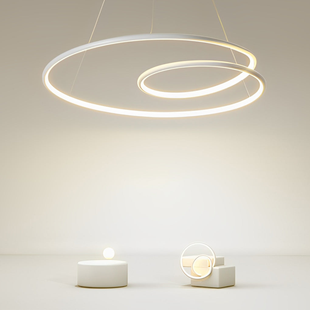 Creative Circles Stepless Dimming LED Nordic Chandelier Pendant Light
