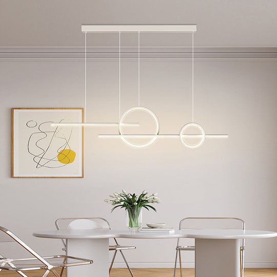 Circles Three-Step & Stepless Dimmable LED Chandelier