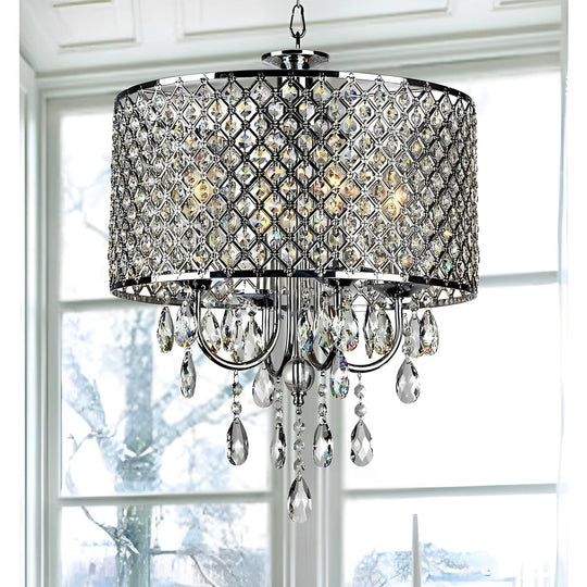 Electroplated Metal Crystal LED Country Chandelier – Kitchen Pendant Light