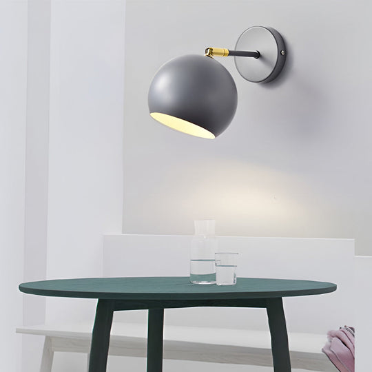 Adjustable Hemispherical Nordic LED Wall Lamp